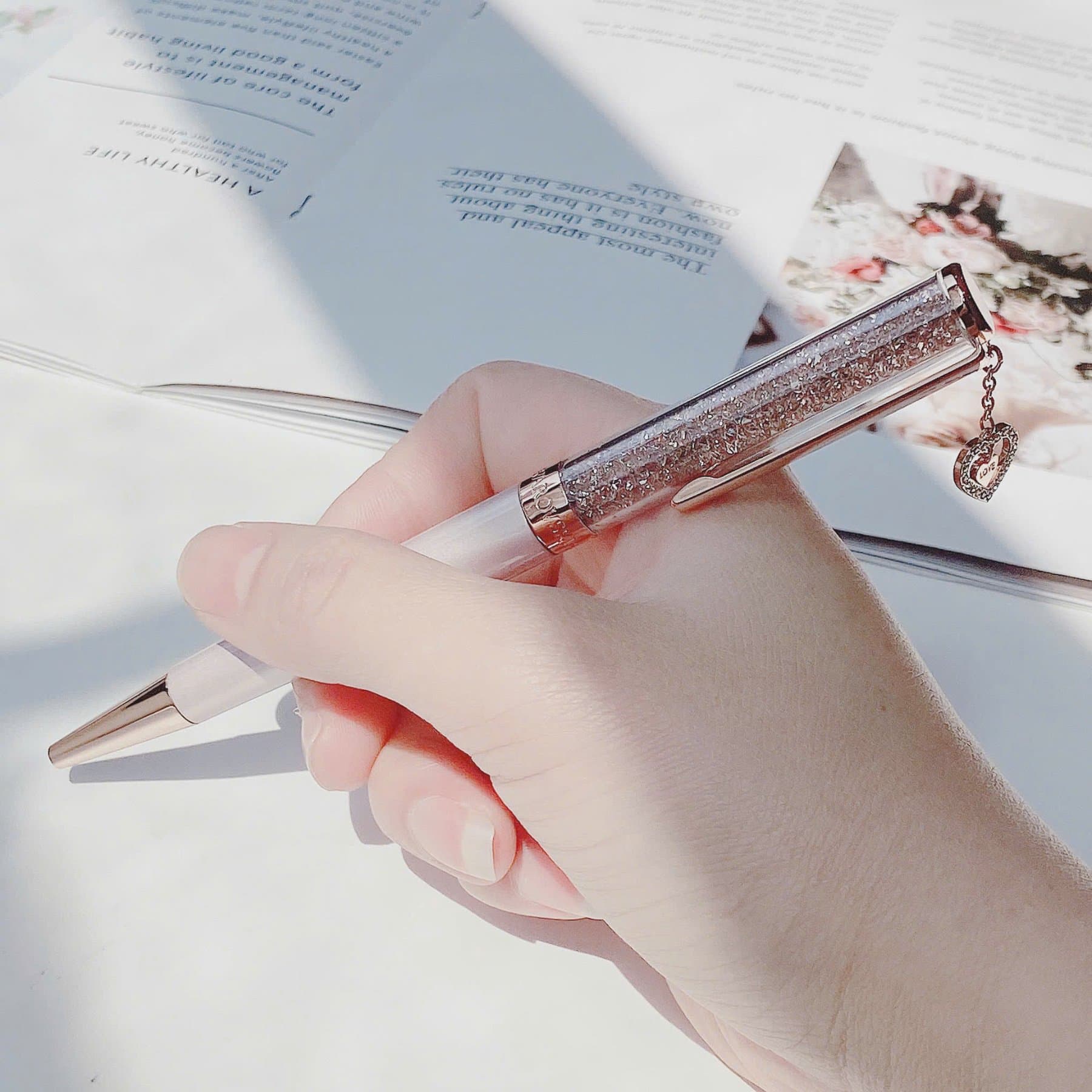 bút swarovski charm tim