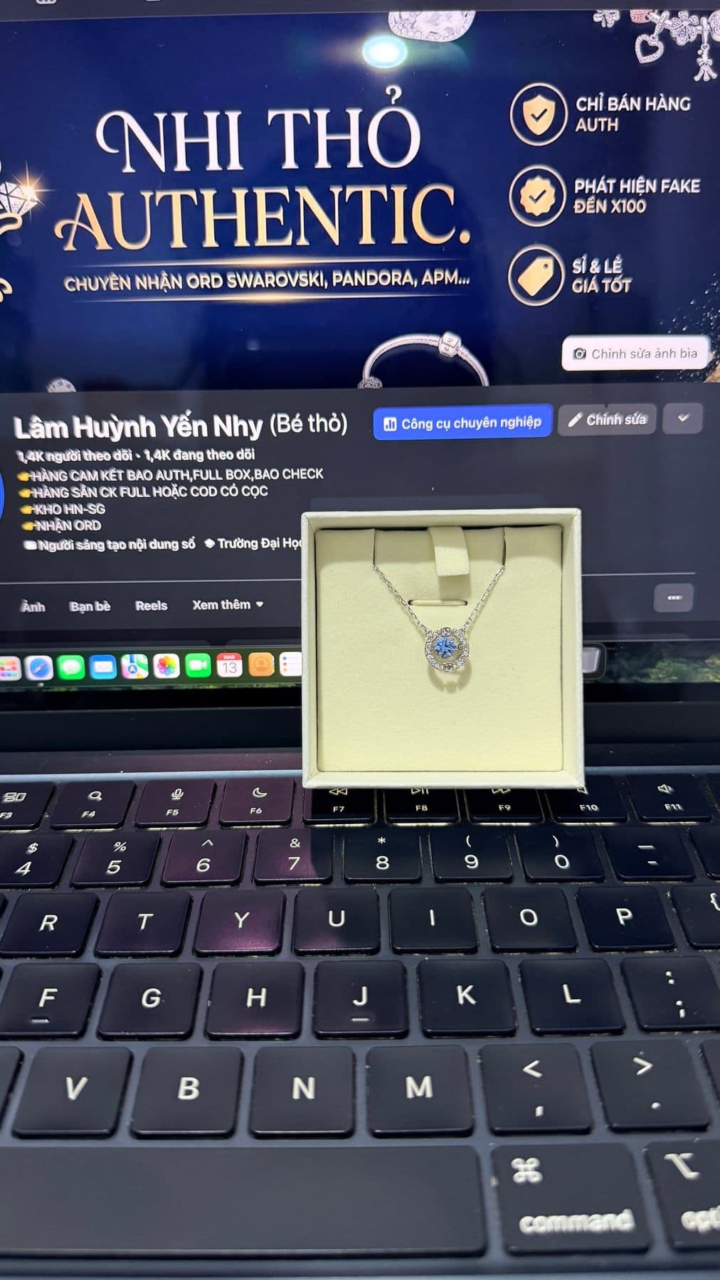 Dây chuyền una sparkling- xanh