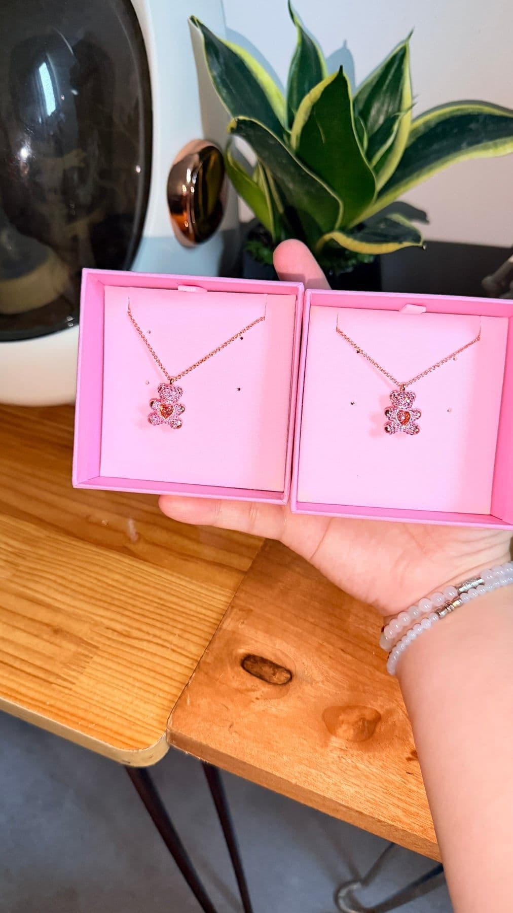 Dây teddy gấu hồng dancing